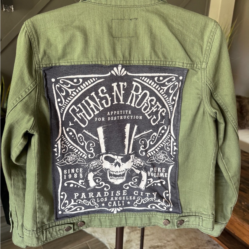 Green Guns N' Roses Denim Jacket
